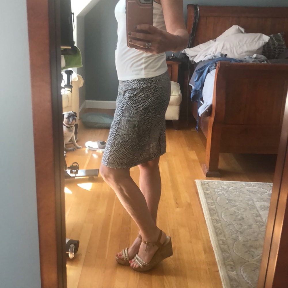 Snake print pencil skirt